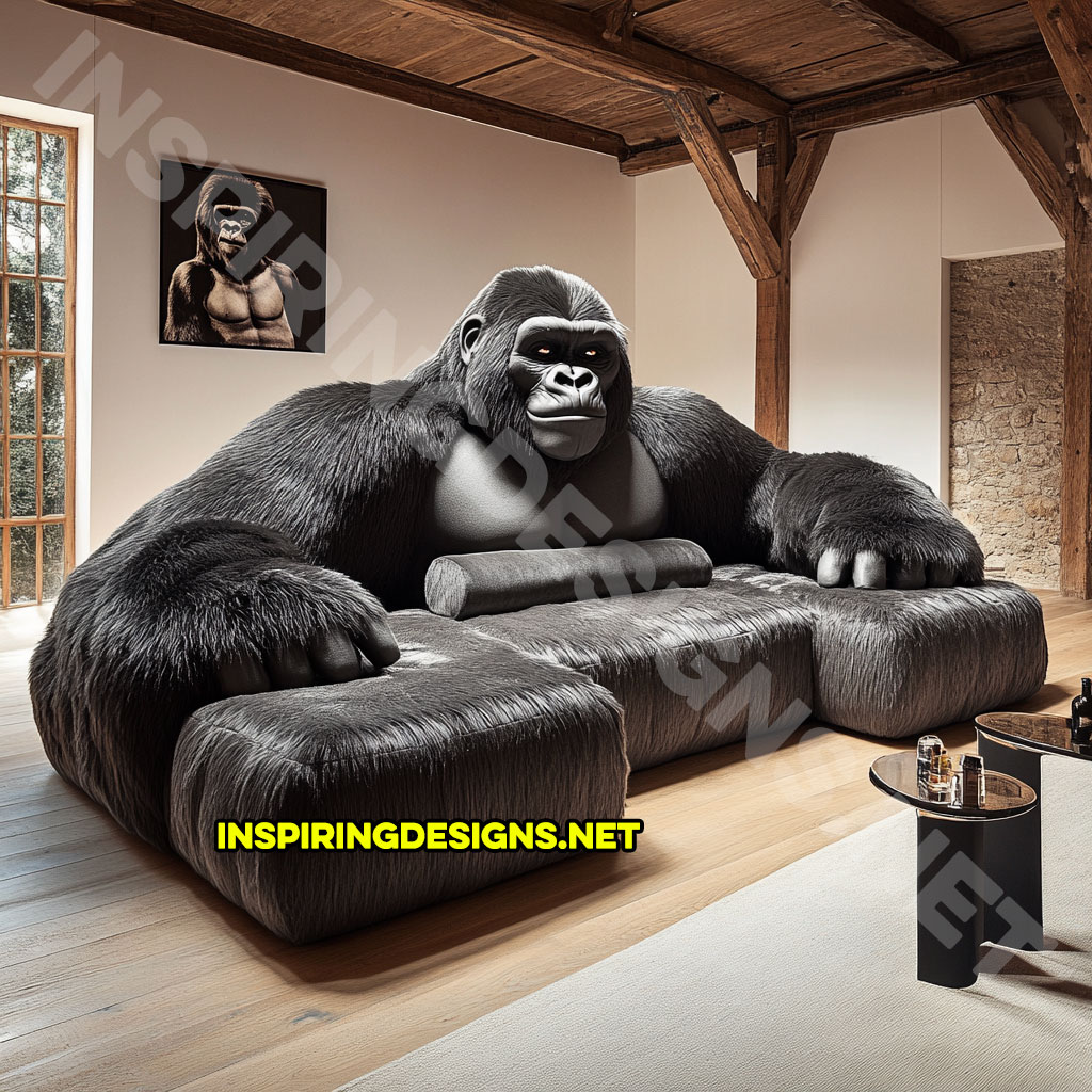 gorilla sectional sofa in black color