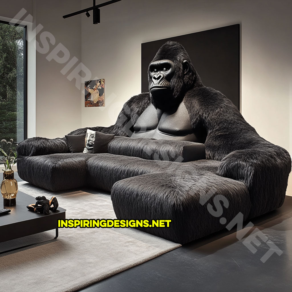 gorilla sectional sofa in black color