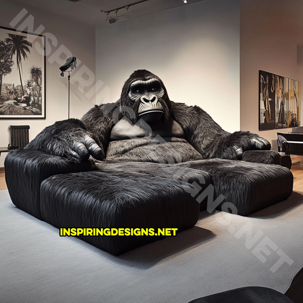 gorilla sectional sofa in black color