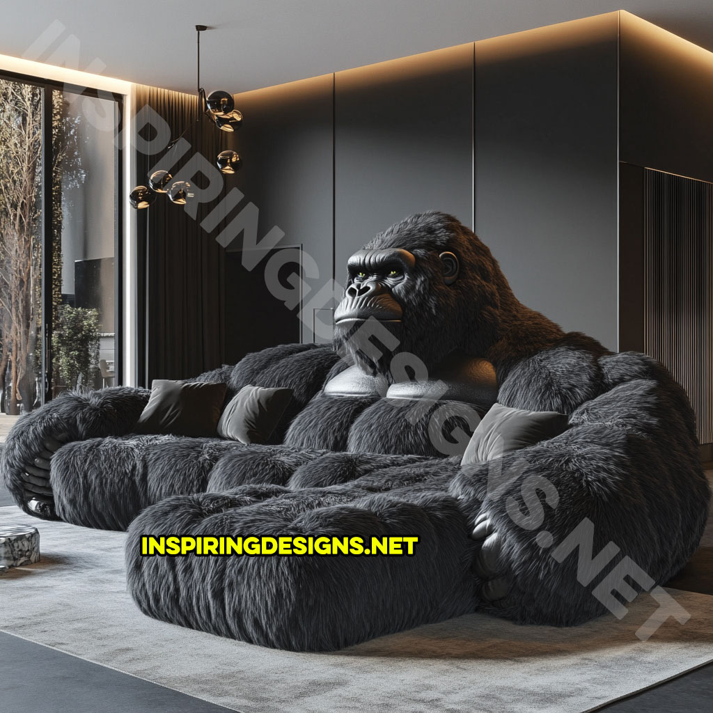 gorilla sectional sofa in black color