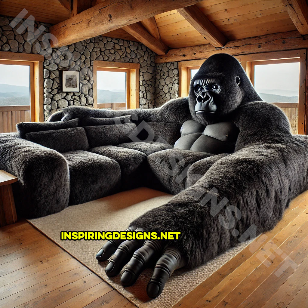 gorilla sectional sofa in black color design