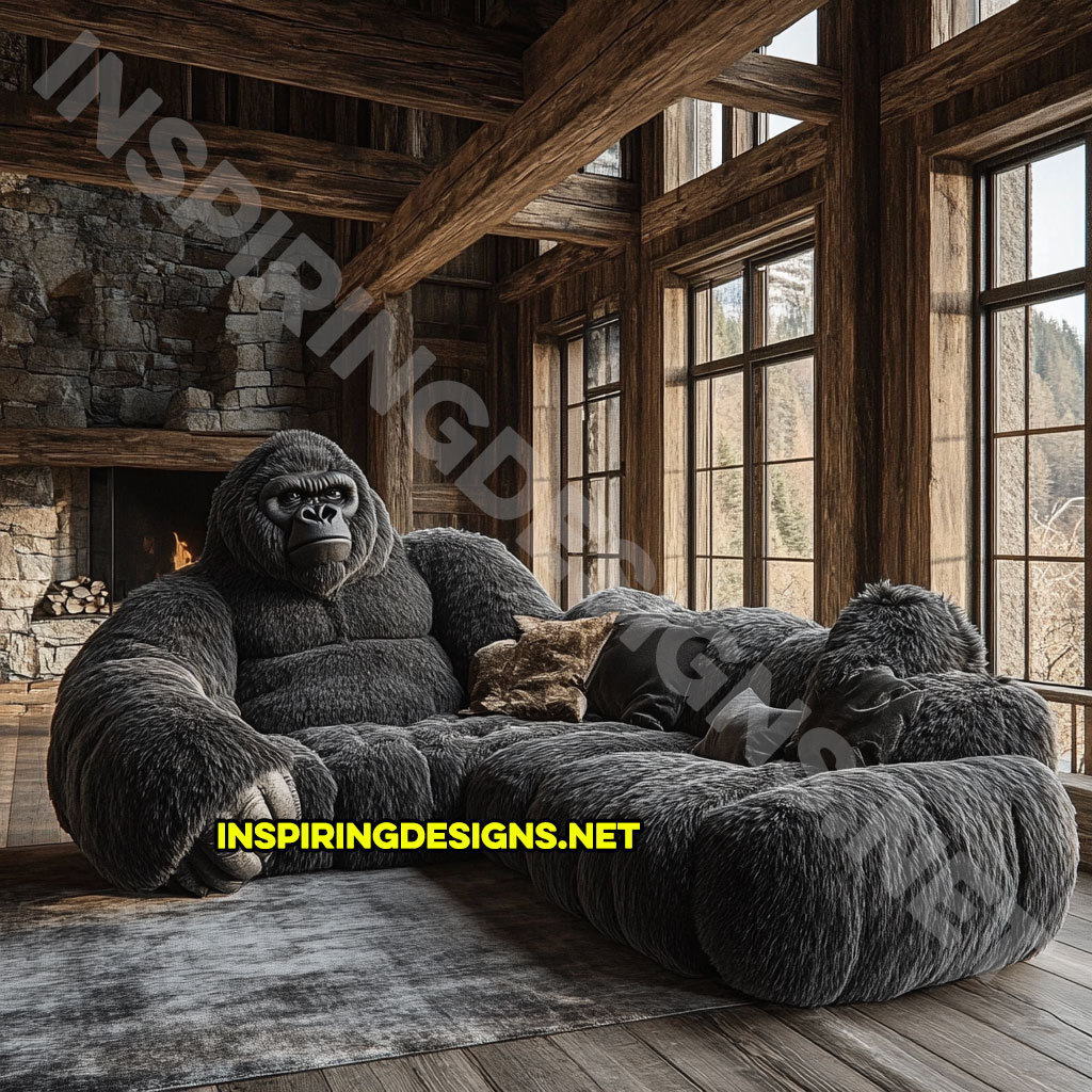 gorilla sectional sofa in black color