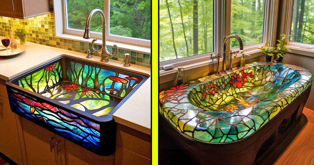 stained glass sinks