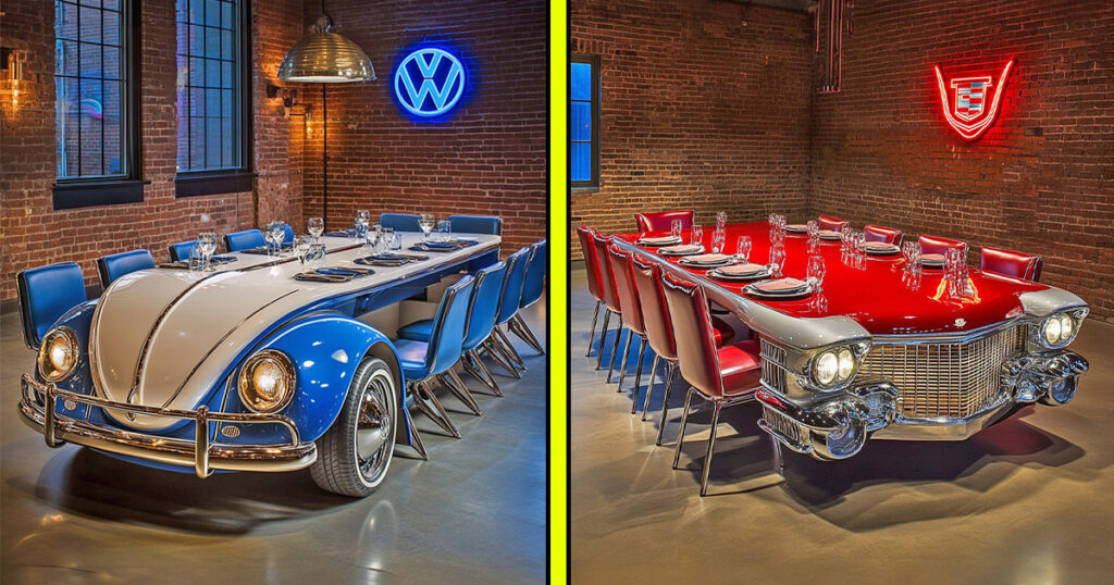 Classic car dining tables