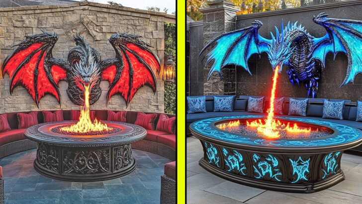 These Wall Mounted Fire Breathing Dragon Fire Tables Are The Ultimate Patio Addition