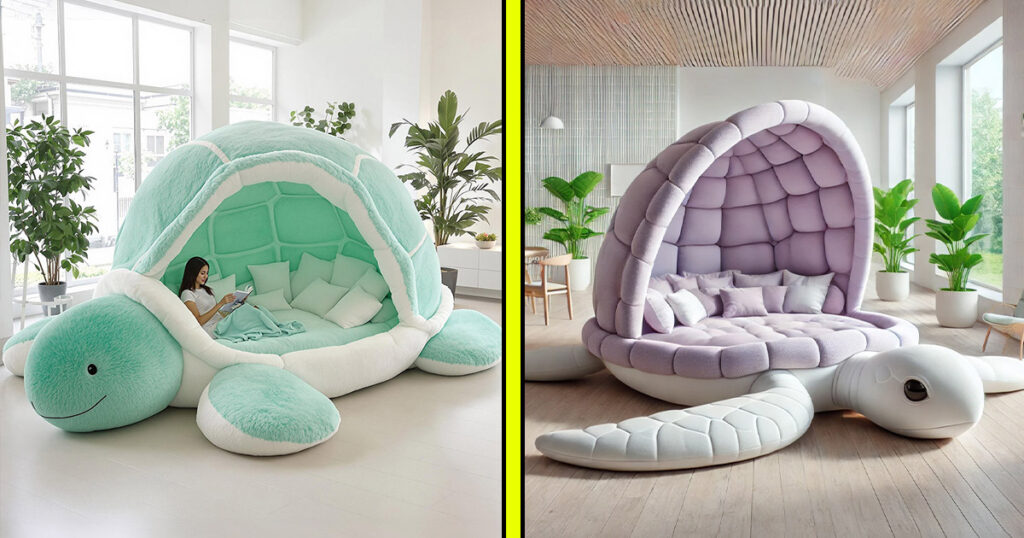 Giant turtle loungers