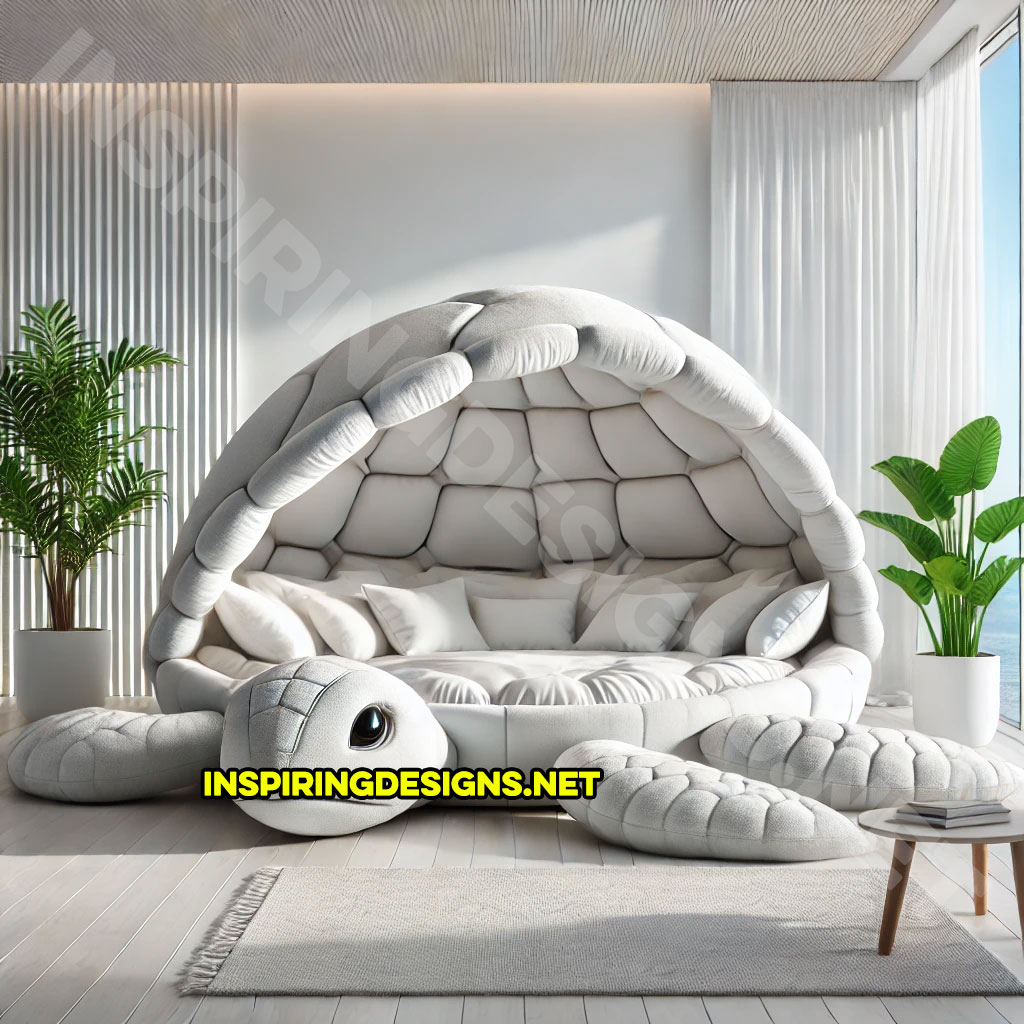 giant turtle lounger in a grey color