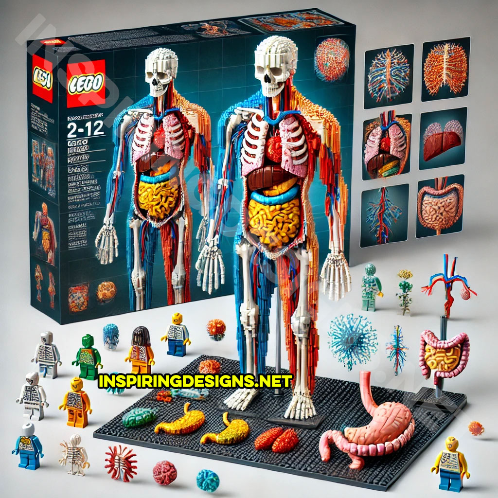 human body Lego set featuring the full body