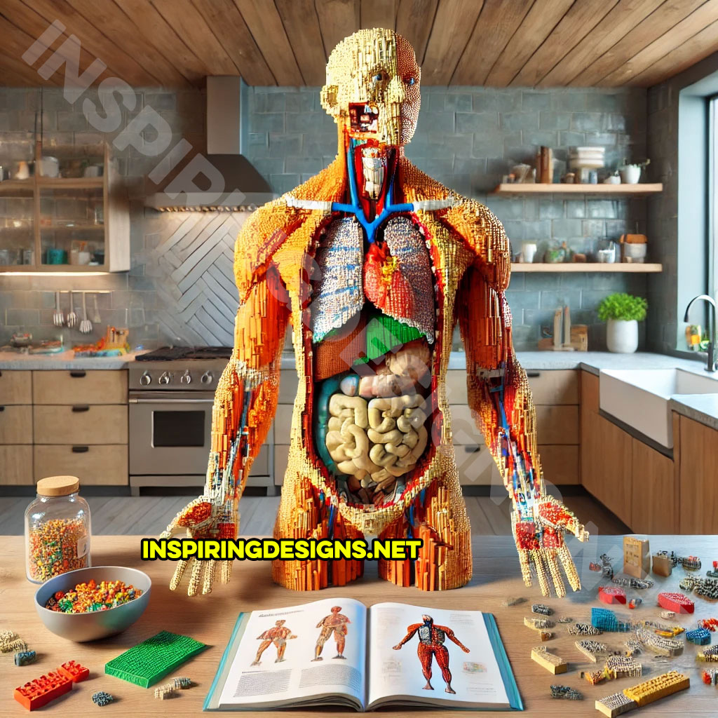 human body Lego set featuring the upper body