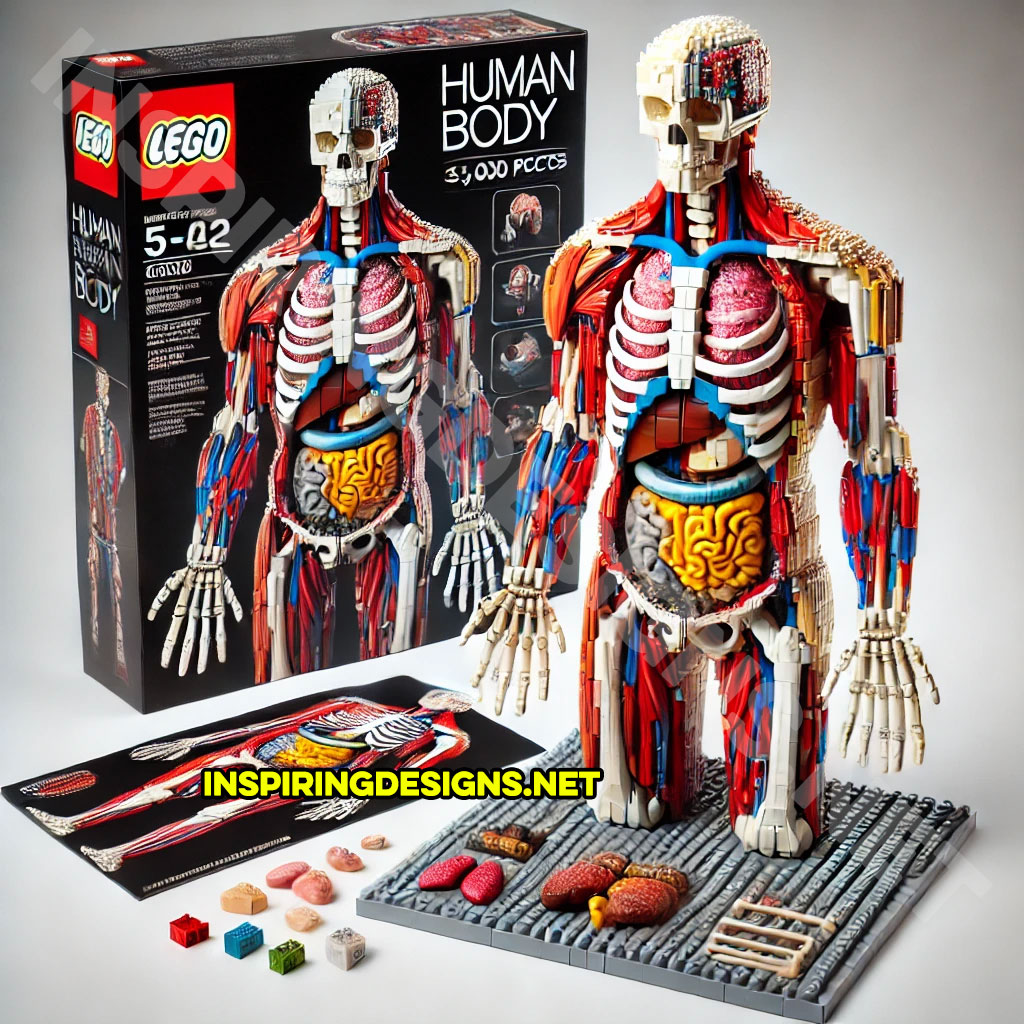 human body Lego set featuring a full human body