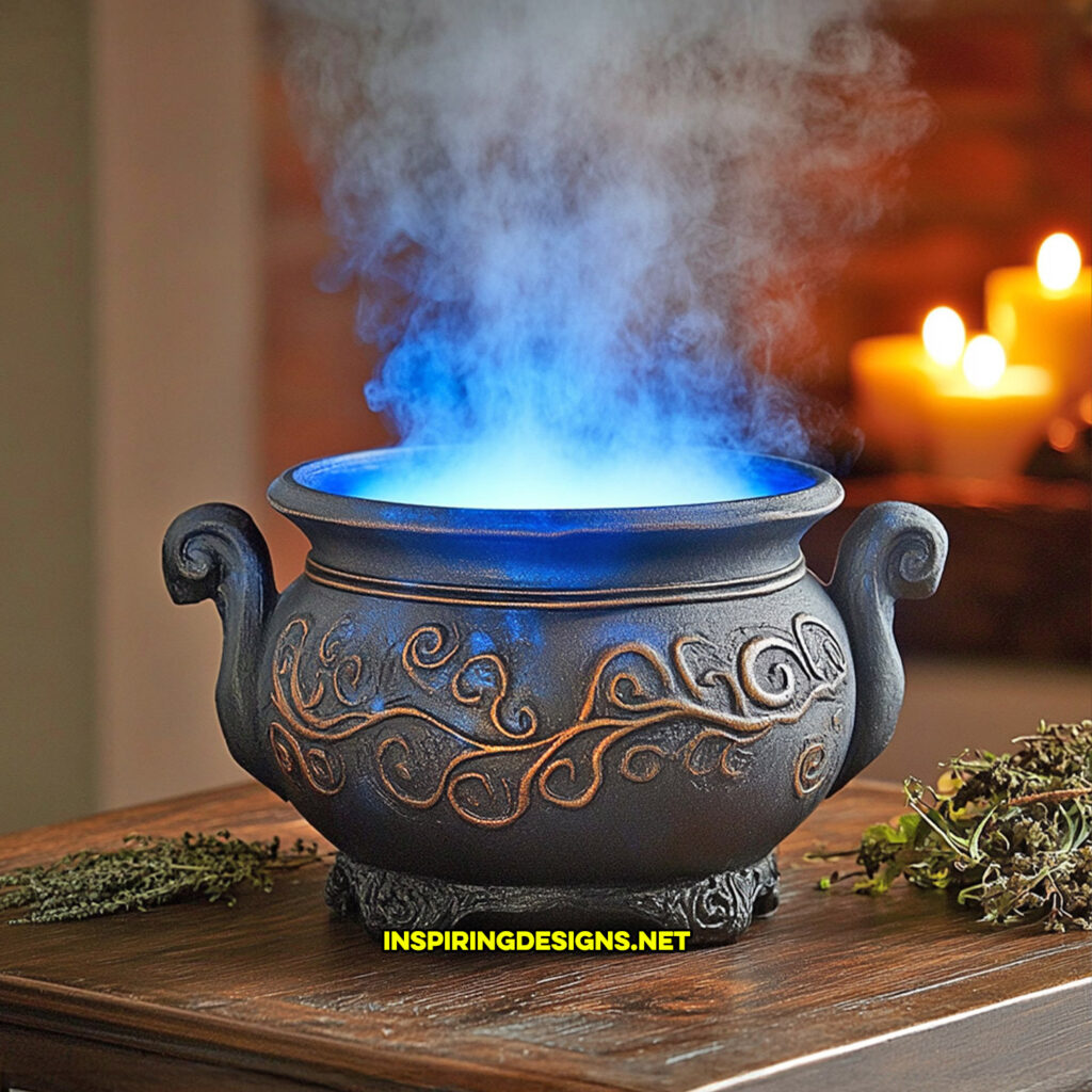 creative humidifier in a witch's cauldron design