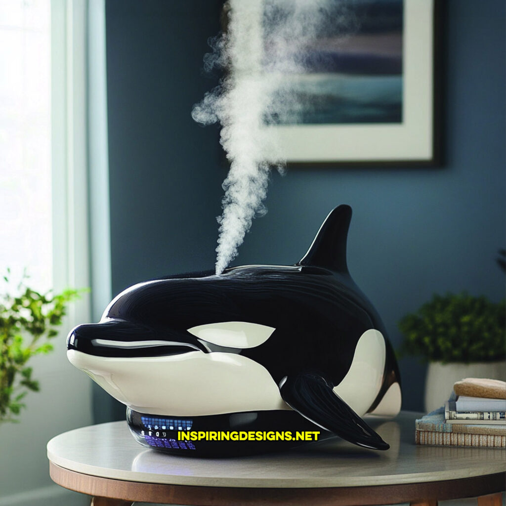 creative humidifier in an Orca whale design