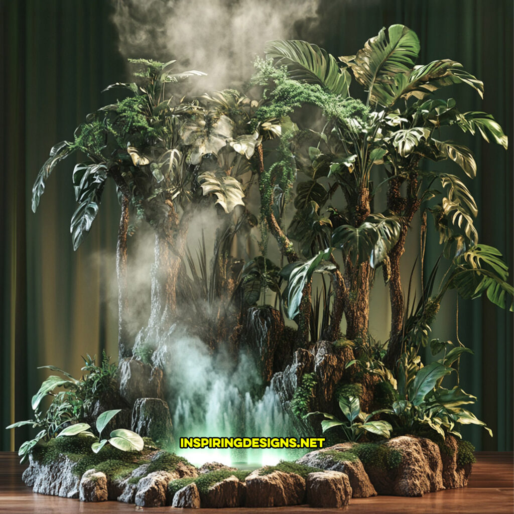 creative humidifier in a foggy jungle design