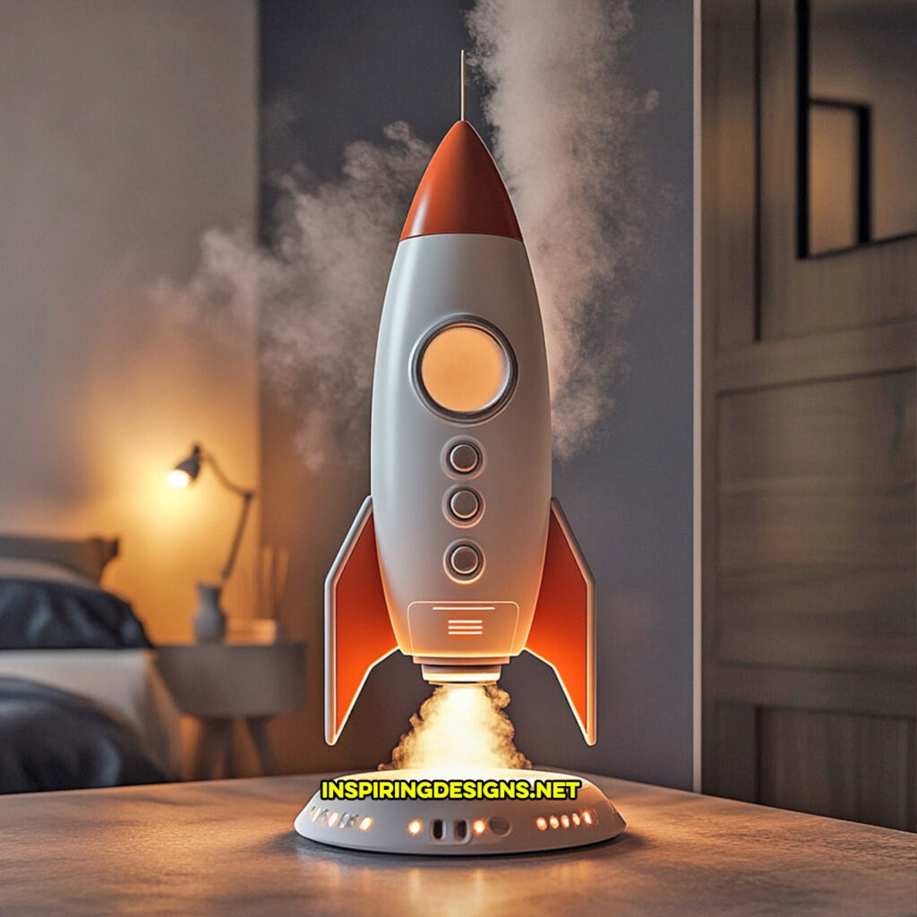 creative humidifier in a rocket ship design