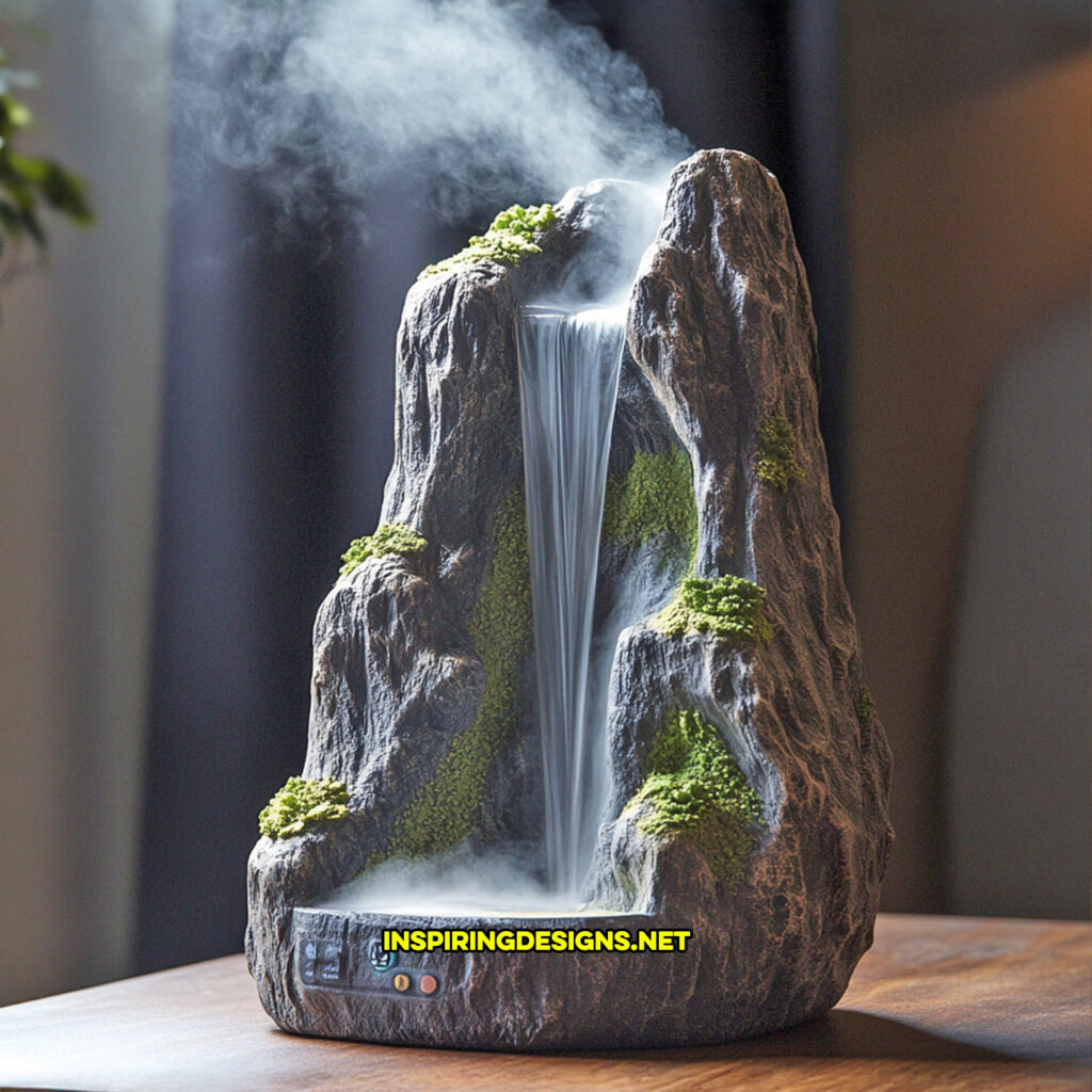 creative humidifier in a waterfall design