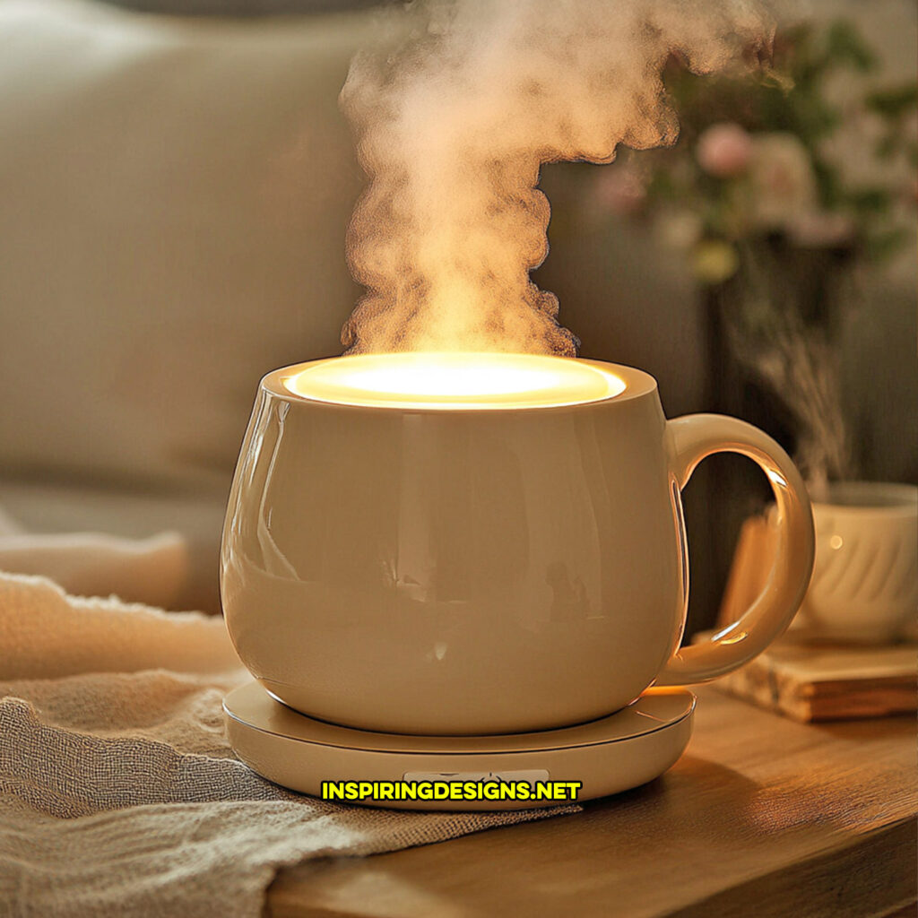 creative humidifier in a coffee mug design