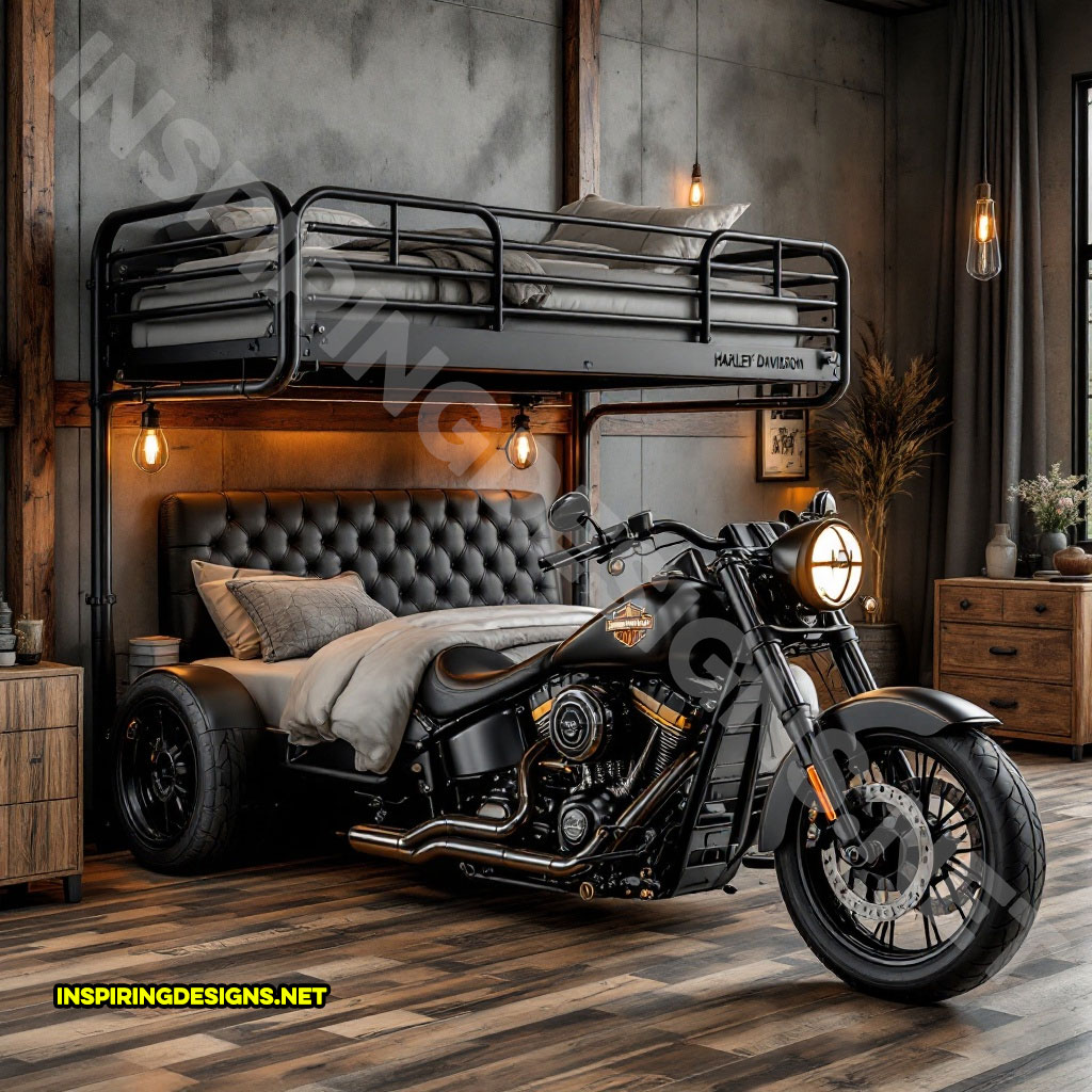 Harley bunk bed in a black color design