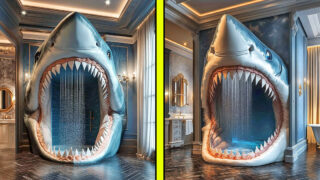 Giant shark shaped showers