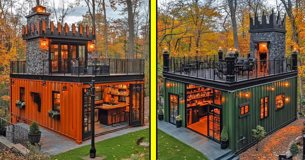 Shipping container backyard bars