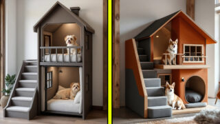 Two storey dog houses