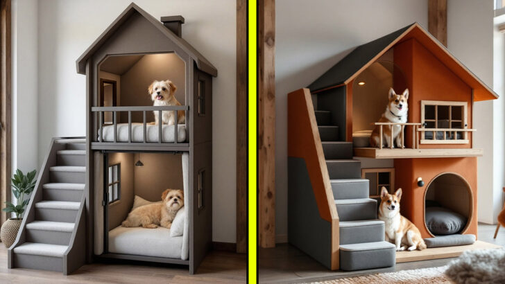 These Two-Storey Dog Houses Are Basically Mini Mansions for Your Pup