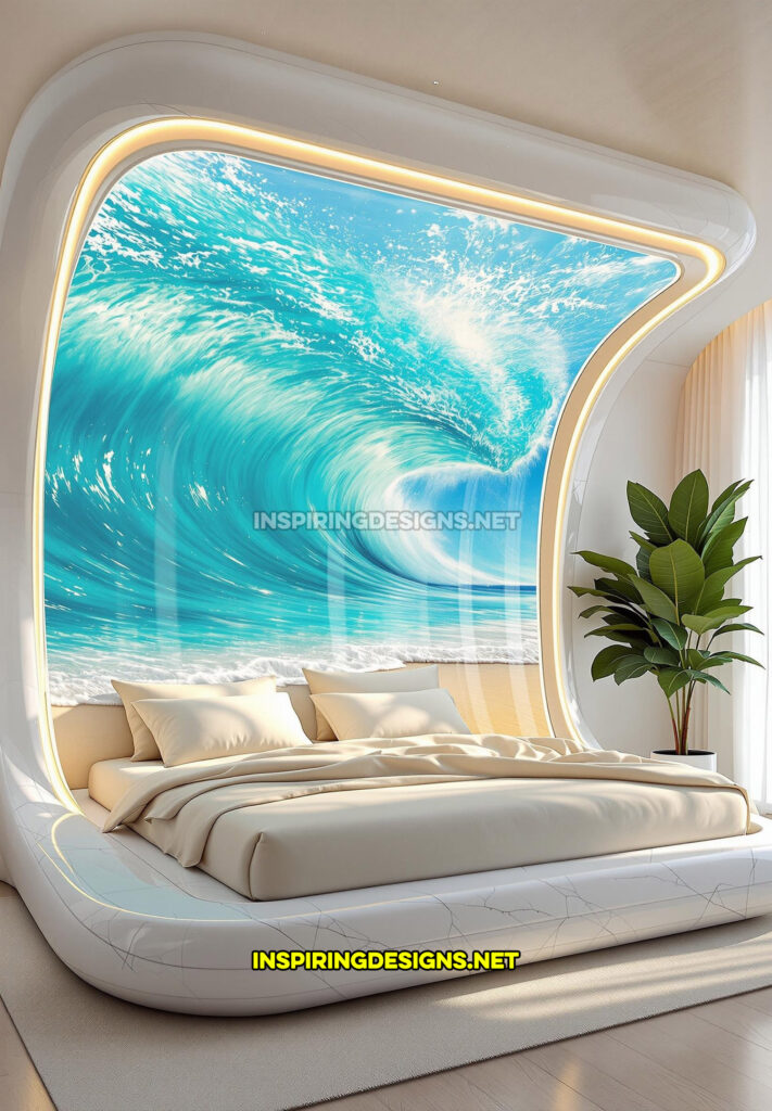 active scene bed with a large ocean wave scene