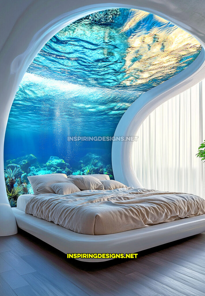 active scene bed with an underwater ocean scene