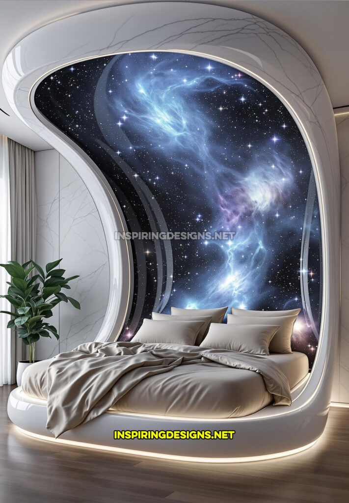 active scene bed with an outer-space night sky scene