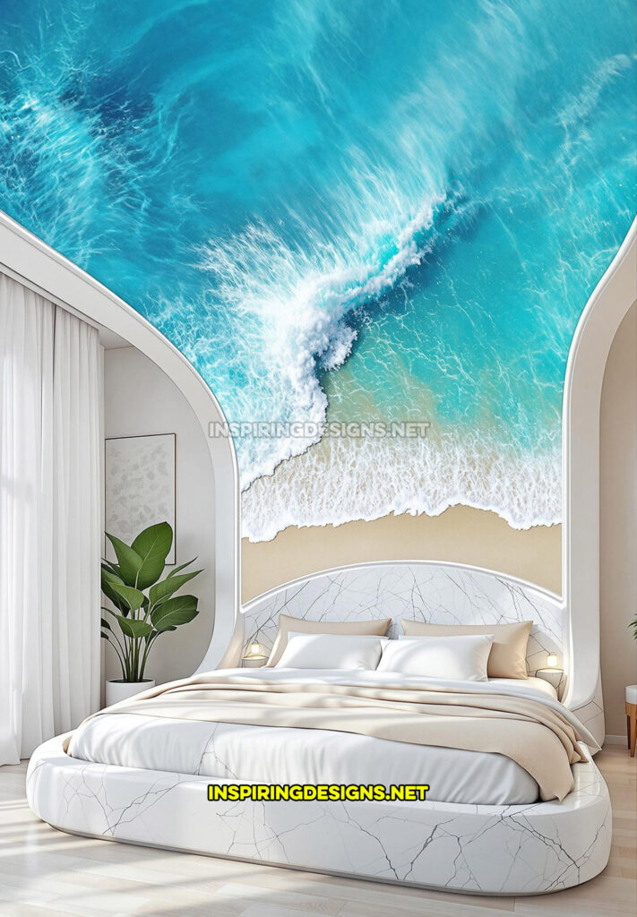 active scene bed with a beach wave scene