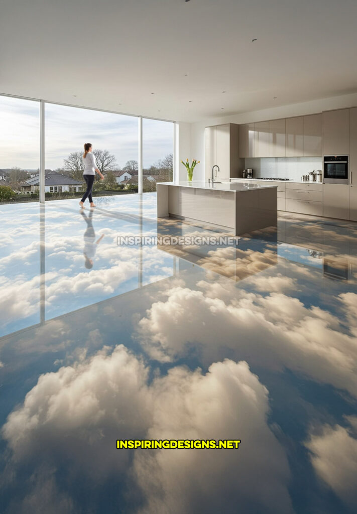 active scene floor in a cloud scene