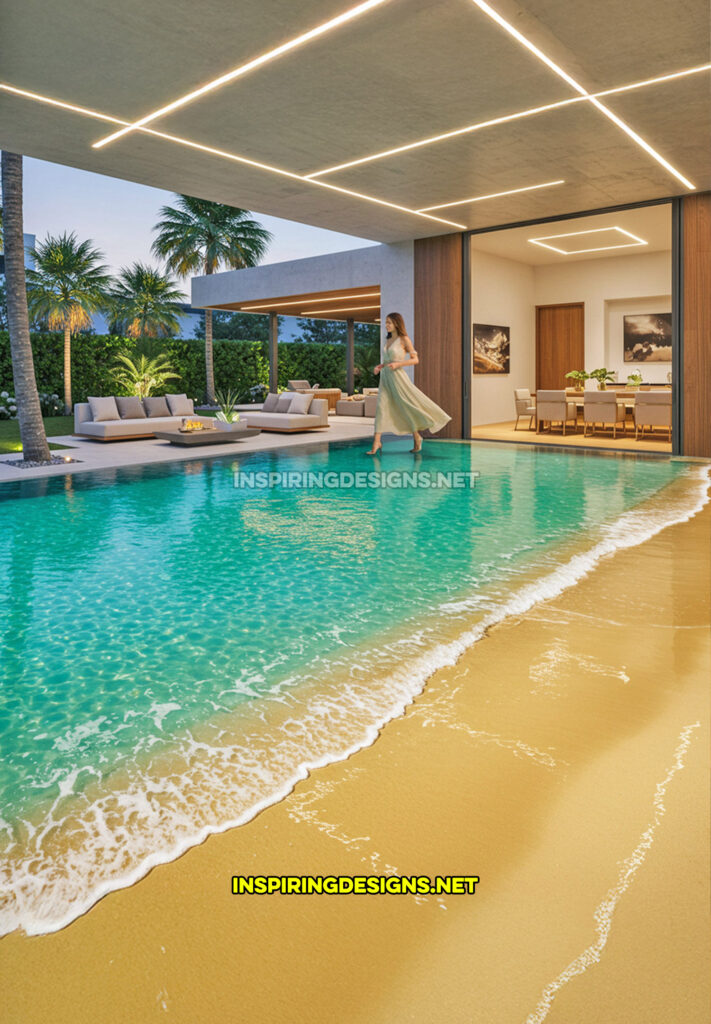 active scene patio in a beach design