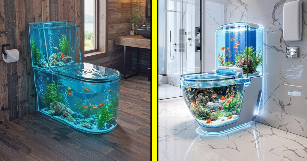 Aquarium toilets