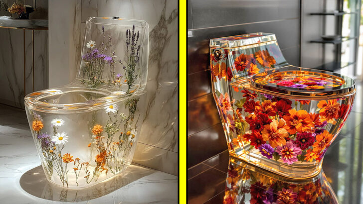 These Epoxy Flower Toilets Will Make Your Bathroom Bloom in Style