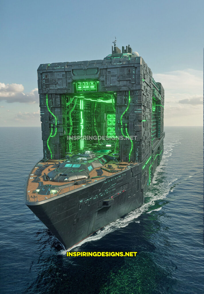 A Star Trek Borg Cube Themed Cruise Ship