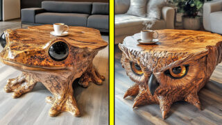 Wood animal shaped coffee tables