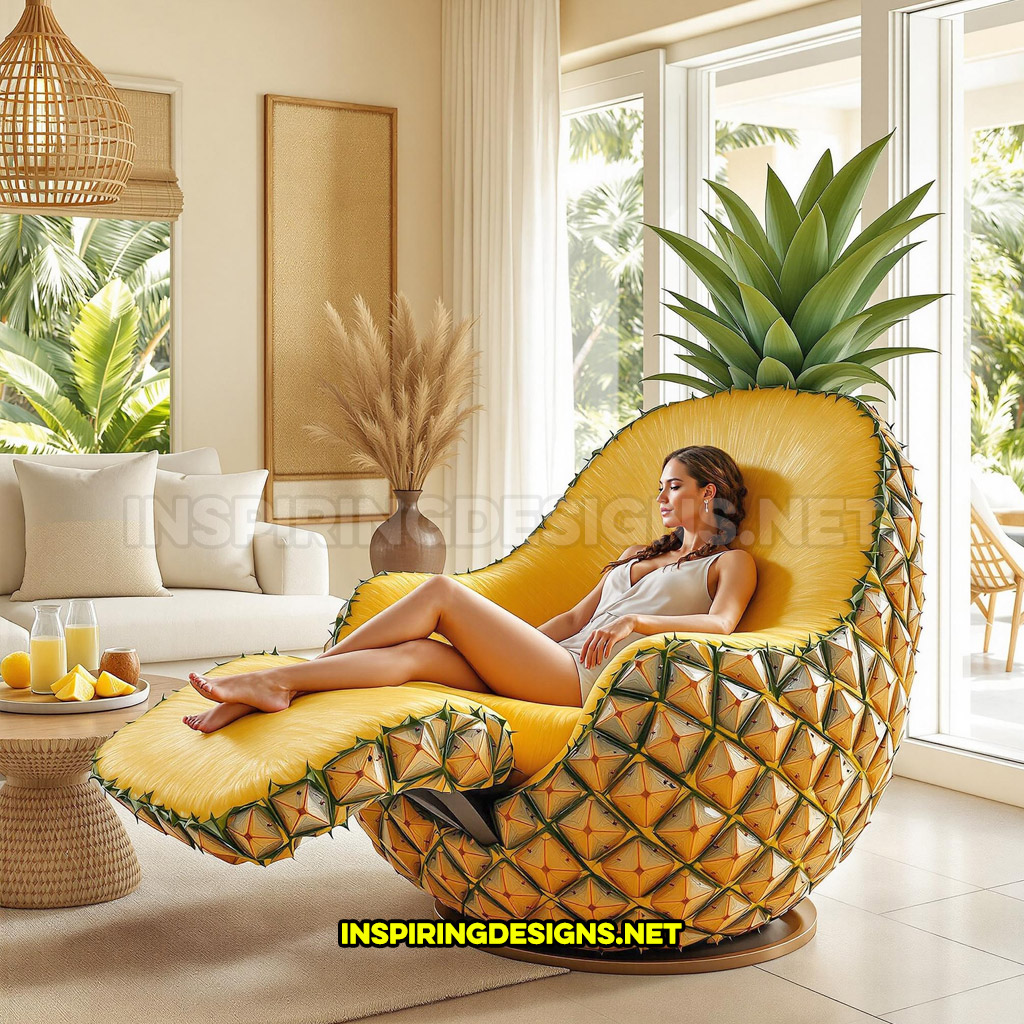 fruit recliner in a pineapple design