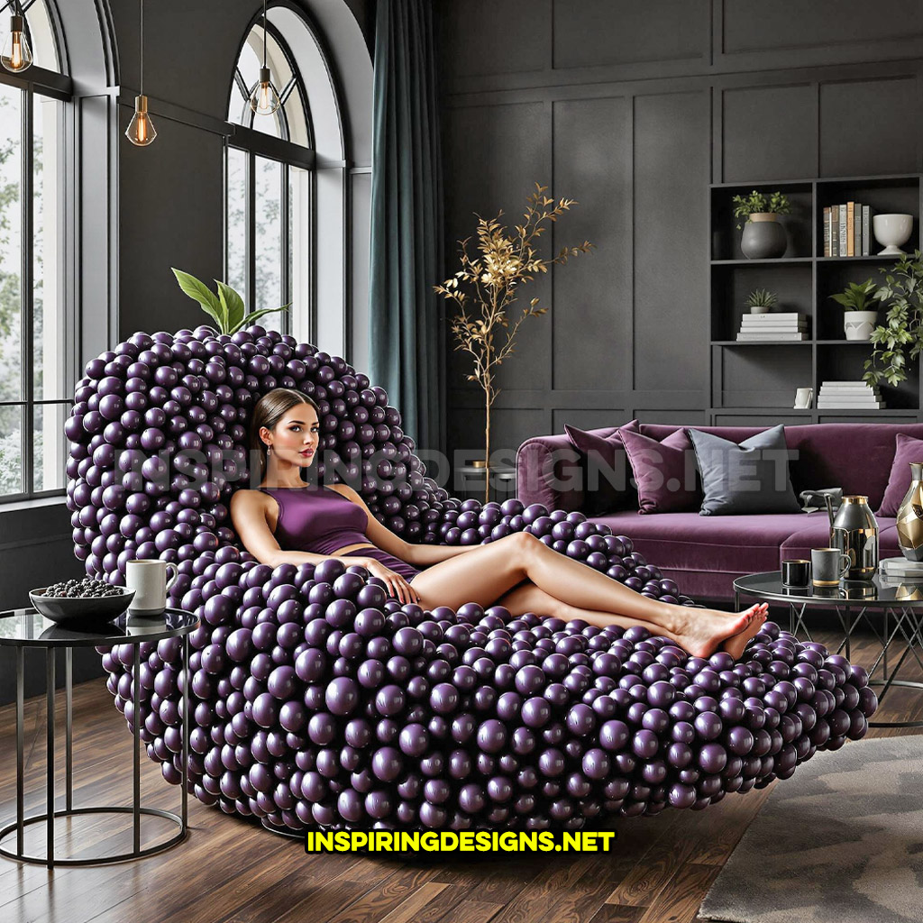 fruit recliner in a blackberry design