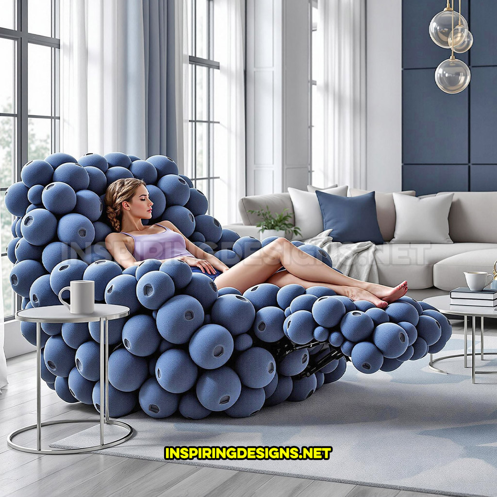 fruit recliner in a blueberries design