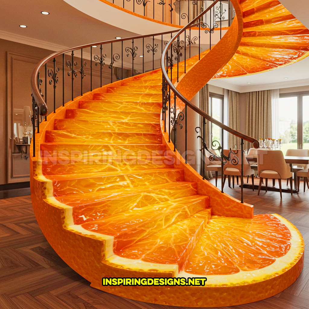 fruit staircase in a orange design