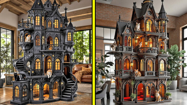 These Gothic House Cat Playgrounds Will Have Your Cat Asking for a Butler