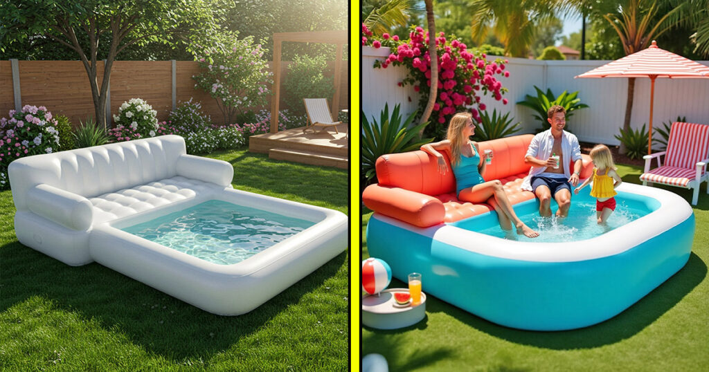 Inflatable sofa pools