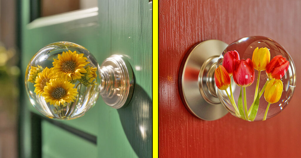 Flower doorknobs