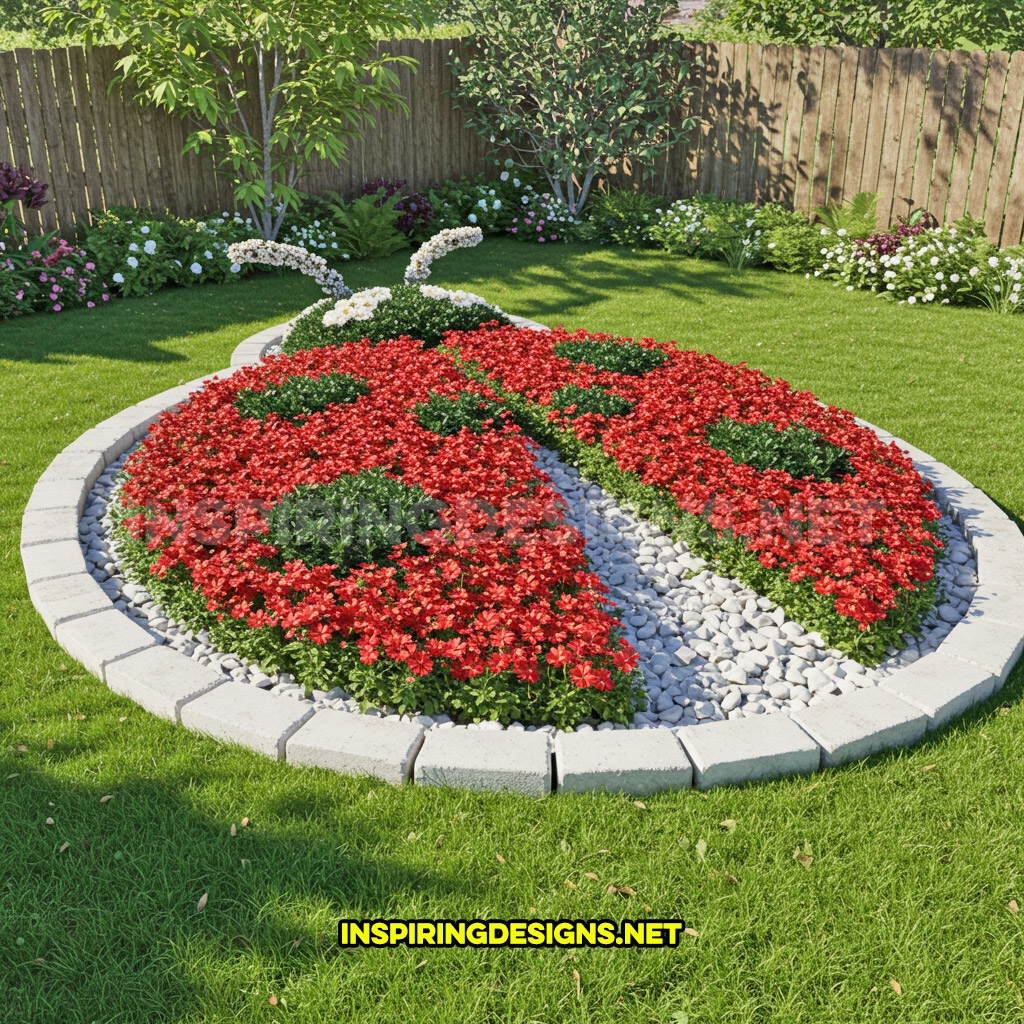 insect garden in a ladybug design