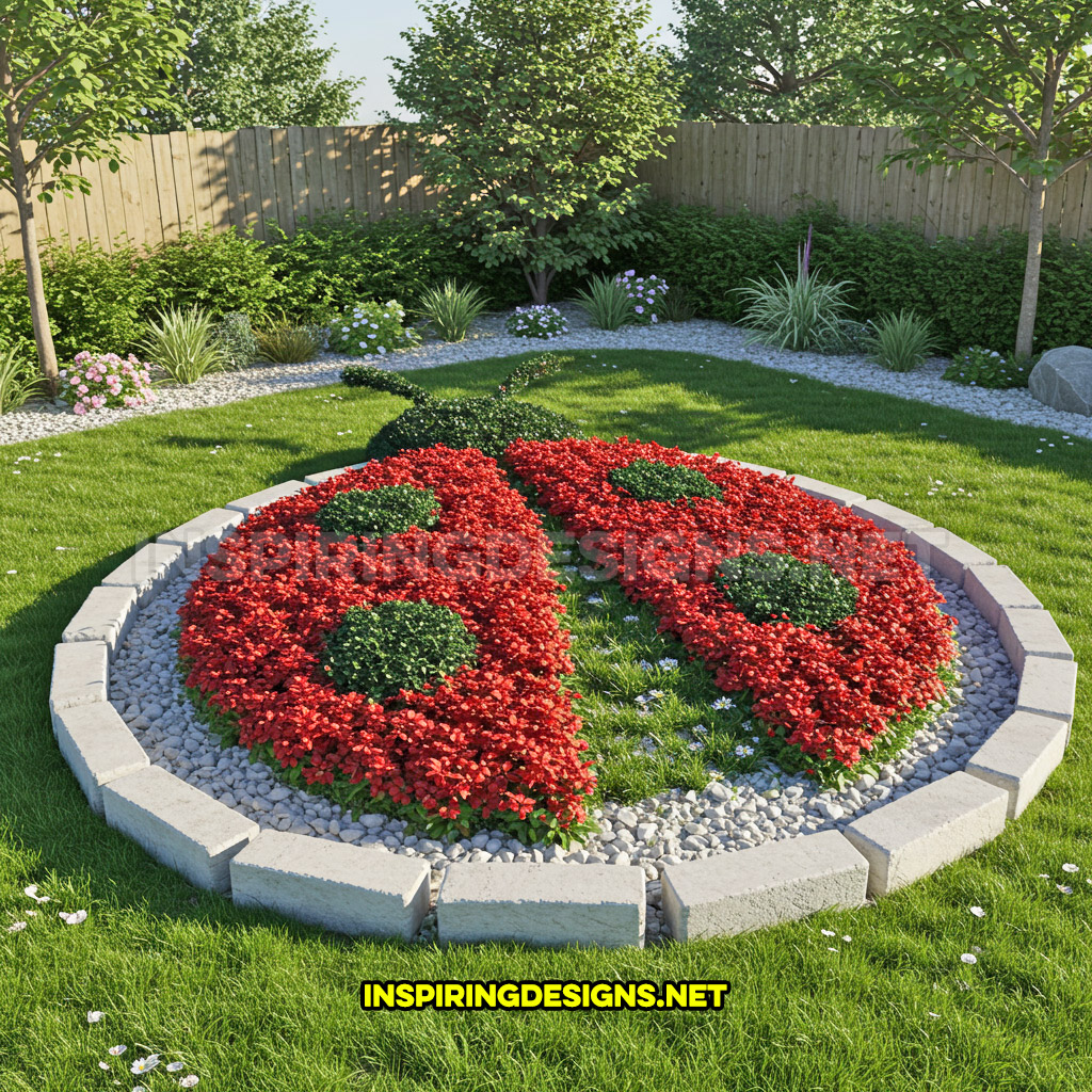 insect garden in a ladybug design