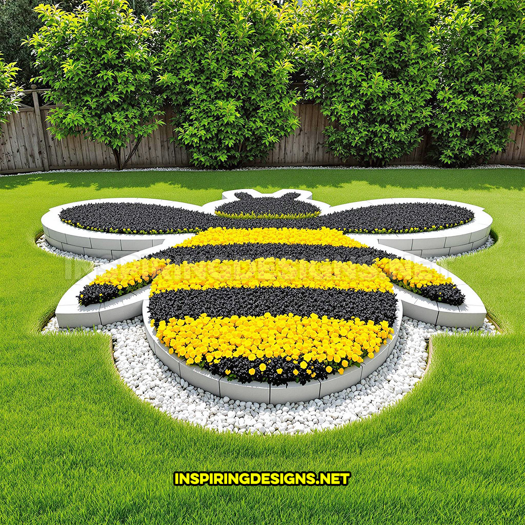 insect garden in a bumblebee design
