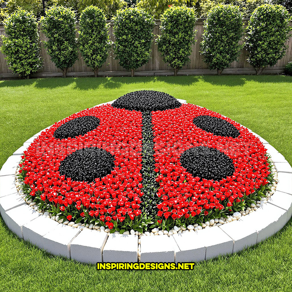 insect garden in a ladybug design