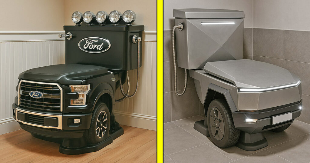 Pickup truck toilets