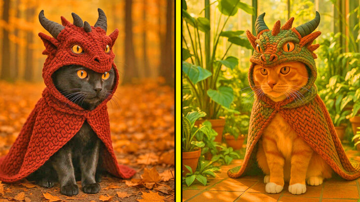 These Dragon Cat Hoodies Are Purrfectly Mythical and Cozy