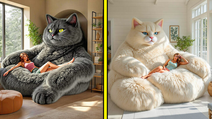 These Giant Cat Loungers Are Perfect for Reading, Gaming, or Napping