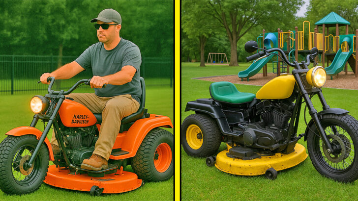 These Harley Mowers Turn Grass Cutting Into a Road Trip